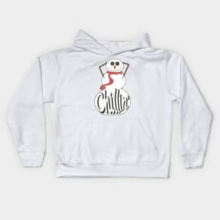 Frosty Chillin' - Fun and fresh digitally illustrated graphic design - Hand-drawn art perfect for stickers and mugs, legging, notebooks, t-shirts, greeting cards, socks, hoodies, pillows and more Kids Hoodie